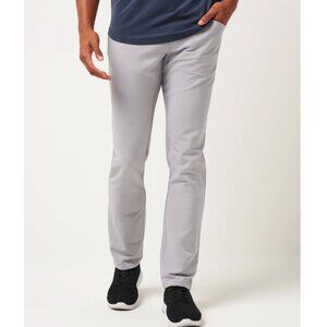 Travis Mathew “Open to Close” Performance Pants in Heather Sleet Grey, Size 30